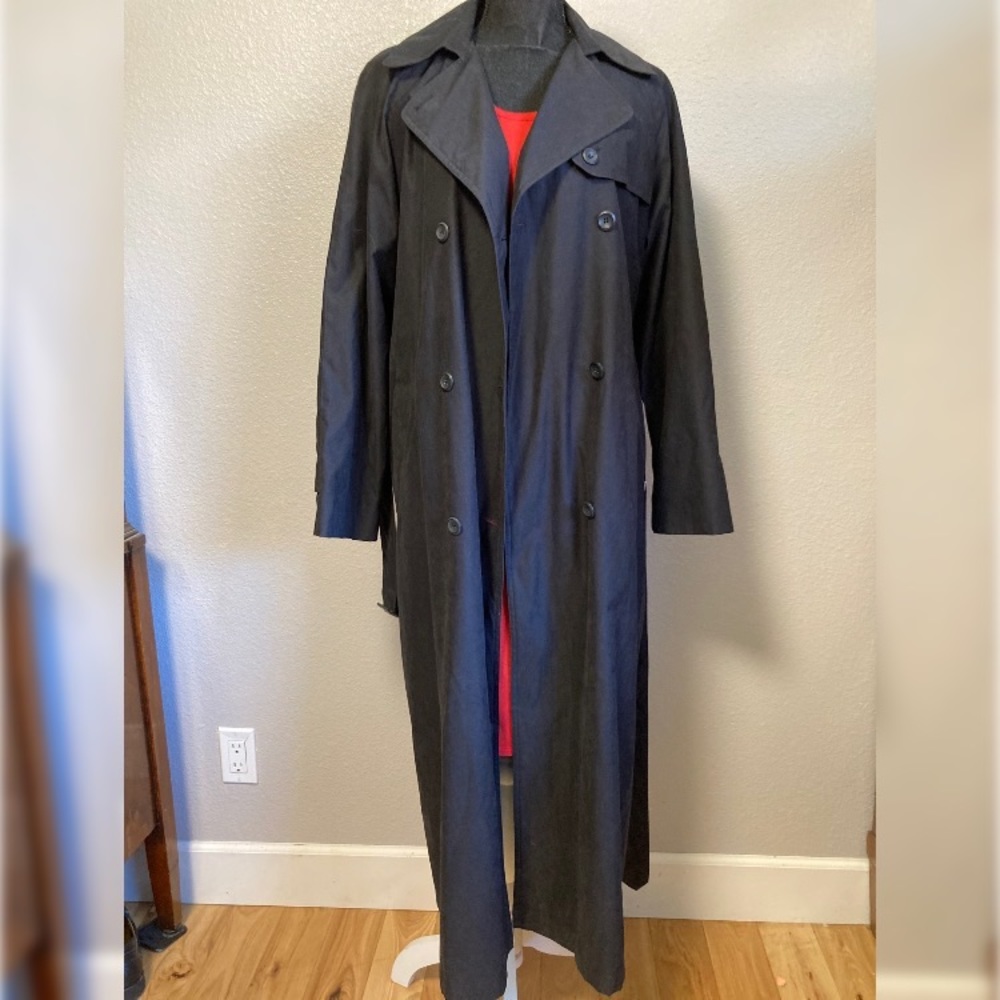London Fog Oversized Trench Coat Long Belted soft